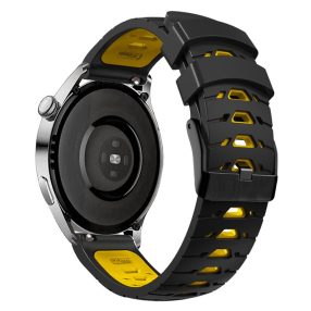   RMPACK Szilikon Univerzális Óraszíj Pótszíj 22mm Trapezoid Series Fekete/Sárga