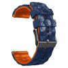 RMPACK 22mm Univerzális Pótszíj Óraszíj Szilikon Triagle Dimension Style Sötétkék/Narancssárga