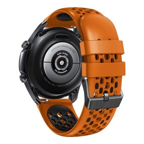   RMPACK Óraszíj Pótszíj Univerzális 22mm Szilikon DualColor Holes Style Narancssárga/Fekete