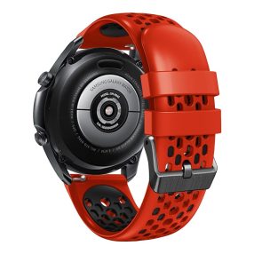   RMPACK Óraszíj Pótszíj Univerzális 22mm Szilikon DualColor Holes Style Piros/Fekete