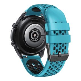   RMPACK Óraszíj Pótszíj Univerzális 22mm Szilikon DualColor Holes Style Világoskék/Fekete
