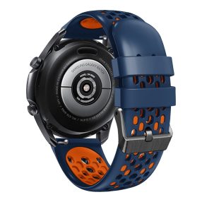   RMPACK Óraszíj Pótszíj Univerzális 22mm Szilikon DualColor Holes Style Sötétkék/Narancssárga