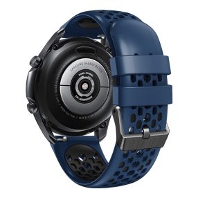   RMPACK Óraszíj Pótszíj Univerzális 22mm Szilikon DualColor Holes Style Sötétkék/Fekete