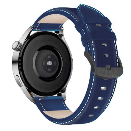 RMPACK Huawei Watch GT 3 46mm / Watch GT Runner Pótszíj Bőrszíj Óraszíj Sötétkék
