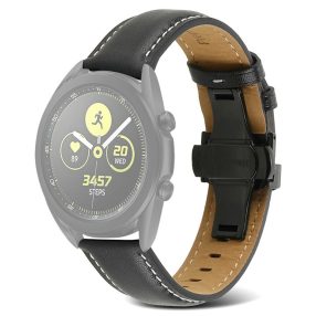   RMPACK Huawei Watch GT 3 PRO 46mm/ Watch GT 46mm Bőrszíj Pótszíj Pillangózáras Line Series Fekete