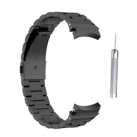 RMPACK 20mm Samsung Galaxy Watch 5 44mm / Watch 5 40mm / Watch 5 Pro 45mm Óraszíj Fémszíj Pótszíj Elegant Man Series Fekete