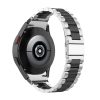 RMPACK 20mm Samsung Galaxy Watch 5 44mm / Watch 5 40mm / Watch 5 Pro 45mm Óraszíj Fémszíj Pótszíj Elegant Man Series Ezüst/Fekete