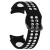RMPACK 20mm Samsung Galaxy Watch 5 44mm / Watch 5 40mm / Watch 5 Pro 45mm Pótszíj - Szilikon Szíj Óraszíj - Dual Hole Sport Woman Style Fekete/Fehér