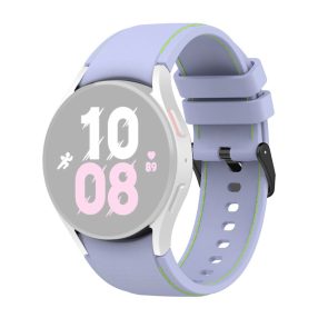   RMPACK 20mm Samsung Galaxy Watch 5 44mm / Watch 5 40mm / Watch 5 Pro 45mm Szilikon Pótszíj Óraszíj Sport Line Series "S" Méret Lila/Zöld