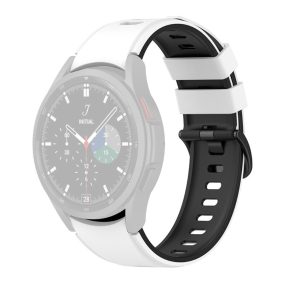   RMPACK 20mm Samsung Galaxy Watch 5 44mm / Watch 5 40mm / Watch 5 Pro 45mm Szilikon Óraszíj Pótszíj DUALColor Series Fehér/Fekete