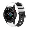 RMPACK 20mm Samsung Galaxy Watch 5 44mm / Watch 5 40mm / Watch 5 Pro 45mm Szilikon Óraszíj Pótszíj DUALColor Series Fehér/Fekete