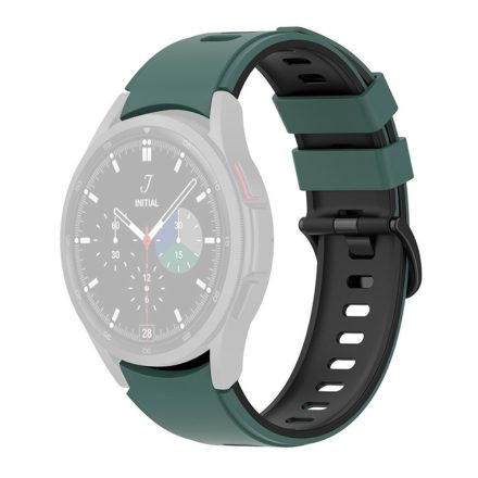 RMPACK 20mm Samsung Galaxy Watch 5 44mm / Watch 5 40mm / Watch 5 Pro 45mm Szilikon Óraszíj Pótszíj DUALColor Series Zöld/Fekete