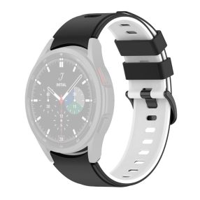   RMPACK 20mm Samsung Galaxy Watch 5 44mm / Watch 5 40mm / Watch 5 Pro 45mm Szilikon Óraszíj Pótszíj DUALColor Series Fekete/Fehér