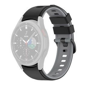   RMPACK 20mm Samsung Galaxy Watch 5 44mm / Watch 5 40mm / Watch 5 Pro 45mm Szilikon Óraszíj Pótszíj DUALColor Series Fekete/Szürke