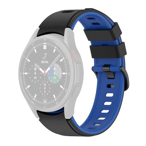 RMPACK 20mm Samsung Galaxy Watch 5 44mm / Watch 5 40mm / Watch 5 Pro 45mm Szilikon Óraszíj Pótszíj DUALColor Series Fekete/Kék