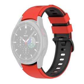   RMPACK 20mm Samsung Galaxy Watch 5 44mm / Watch 5 40mm / Watch 5 Pro 45mm Szilikon Óraszíj Pótszíj DUALColor Series Piros/Fekete