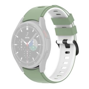   RMPACK 20mm Samsung Galaxy Watch 5 44mm / Watch 5 40mm / Watch 5 Pro 45mm Szilikon Óraszíj Pótszíj DUALColor Series VilágosZöld/Fehér