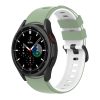 RMPACK 20mm Samsung Galaxy Watch 5 44mm / Watch 5 40mm / Watch 5 Pro 45mm Szilikon Óraszíj Pótszíj DUALColor Series VilágosZöld/Fehér