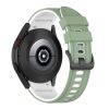 RMPACK 20mm Samsung Galaxy Watch 5 44mm / Watch 5 40mm / Watch 5 Pro 45mm Szilikon Óraszíj Pótszíj DUALColor Series VilágosZöld/Fehér