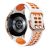 RMPACK 22mm Samsung Galaxy Watch 5 44mm / Watch 5 40mm / Watch 5 Pro 45mm Óraszíj Pótszíj Szilikon SportLife Series DUAL-HOLE Fehér/Narancssárga
