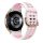 RMPACK 22mm Samsung Galaxy Watch 5 44mm / Watch 5 40mm / Watch 5 Pro 45mm Óraszíj Pótszíj Szilikon SportLife Series DUAL-HOLE Fehér/Rózsaszín