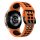 RMPACK 22mm Samsung Galaxy Watch 5 44mm / Watch 5 40mm / Watch 5 Pro 45mm Óraszíj Pótszíj Szilikon SportLife Series DUAL-HOLE Narancssárga/Fekete