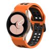 RMPACK 22mm Samsung Galaxy Watch 5 44mm / Watch 5 40mm / Watch 5 Pro 45mm Óraszíj Pótszíj Szilikon SportLife Series DUAL-HOLE Narancssárga/Fekete