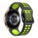 RMPACK 22mm Samsung Galaxy Watch 5 44mm / Watch 5 40mm / Watch 5 Pro 45mm Óraszíj Pótszíj Szilikon SportLife Series DUAL-HOLE Fekete/Zöld