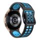 RMPACK 22mm Samsung Galaxy Watch 5 44mm / Watch 5 40mm / Watch 5 Pro 45mm Óraszíj Pótszíj Szilikon SportLife Series DUAL-HOLE Fekete/Világoskék
