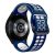 RMPACK 22mm Samsung Galaxy Watch 5 44mm / Watch 5 40mm / Watch 5 Pro 45mm Óraszíj Pótszíj Szilikon SportLife Series DUAL-HOLE Sötétkék/Fehér