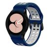 RMPACK 22mm Samsung Galaxy Watch 5 44mm / Watch 5 40mm / Watch 5 Pro 45mm Óraszíj Pótszíj Szilikon SportLife Series DUAL-HOLE Sötétkék/Fehér