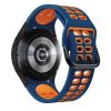 RMPACK 22mm Samsung Galaxy Watch 5 44mm / Watch 5 40mm / Watch 5 Pro 45mm Óraszíj Pótszíj Szilikon SportLife Series DUAL-HOLE Sötétkék/Narancssárga
