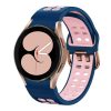 RMPACK 22mm Samsung Galaxy Watch 5 44mm / Watch 5 40mm / Watch 5 Pro 45mm Óraszíj Pótszíj Szilikon SportLife Series DUAL-HOLE Sötétkék/Rózsaszín