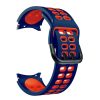 RMPACK 22mm Samsung Galaxy Watch 5 44mm / Watch 5 40mm / Watch 5 Pro 45mm Óraszíj Pótszíj Szilikon SportLife Series DUAL-HOLE Sötétkék/Piros