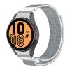 RMPACK 20mm Samsung Galaxy Watch 5 44mm / Watch 5 40mm / Watch 5 Pro 45mm Óraszíj Pótszíj Szövet - Tépőzáras SportLoop Fehér/Szürke