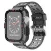 RMPACK Apple Watch Ultra 49mm Óraszíj Pótszíj Védőkerettel Rugged Series Áttetsző/Fekete