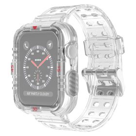   RMPACK Apple Watch Ultra 49mm Óraszíj Pótszíj Védőkerettel Rugged Series Áttetsző