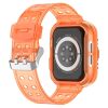 RMPACK Apple Watch Ultra 49mm Óraszíj Pótszíj Védőkerettel Rugged Series Áttetsző/Narancssárga