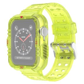   RMPACK Apple Watch Ultra 49mm Óraszíj Pótszíj Védőkerettel Rugged Series Áttetsző/Zöld