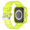 RMPACK Apple Watch Ultra 49mm Óraszíj Pótszíj Védőkerettel Rugged Series Áttetsző/Zöld