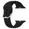 RMPACK Apple Watch Ultra 49mm Szilikon Óraszíj Pótszíj Solid Men Wave Design Series Fekete