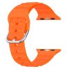 RMPACK Apple Watch Ultra 49mm Szilikon Óraszíj Pótszíj Solid Men Wave Design Series Narancssárga