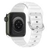 RMPACK Apple Watch Ultra 49mm Szilikon Óraszíj Pótszíj Solid Men Wave Design Series Fehér