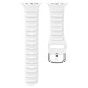 RMPACK Apple Watch Ultra 49mm Szilikon Óraszíj Pótszíj Solid Men Wave Design Series Fehér