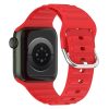 RMPACK Apple Watch Ultra 49mm Szilikon Óraszíj Pótszíj Solid Men Wave Design Series Piros