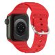 RMPACK Apple Watch Ultra 49mm Szilikon Óraszíj Pótszíj Solid Men Wave Design Series Piros