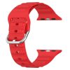 RMPACK Apple Watch Ultra 49mm Szilikon Óraszíj Pótszíj Solid Men Wave Design Series Piros