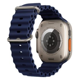   RMPACK Apple Watch Ultra 49mm Pótszíj Szilikon Óraszíj Soft Series Ocean Style Sötétkék
