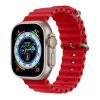 RMPACK Apple Watch Ultra 49mm Pótszíj Szilikon Óraszíj Soft Series Ocean Style Piros