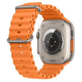   RMPACK Apple Watch Ultra 49mm Pótszíj Szilikon Óraszíj Soft Series Ocean Style Narancssárga